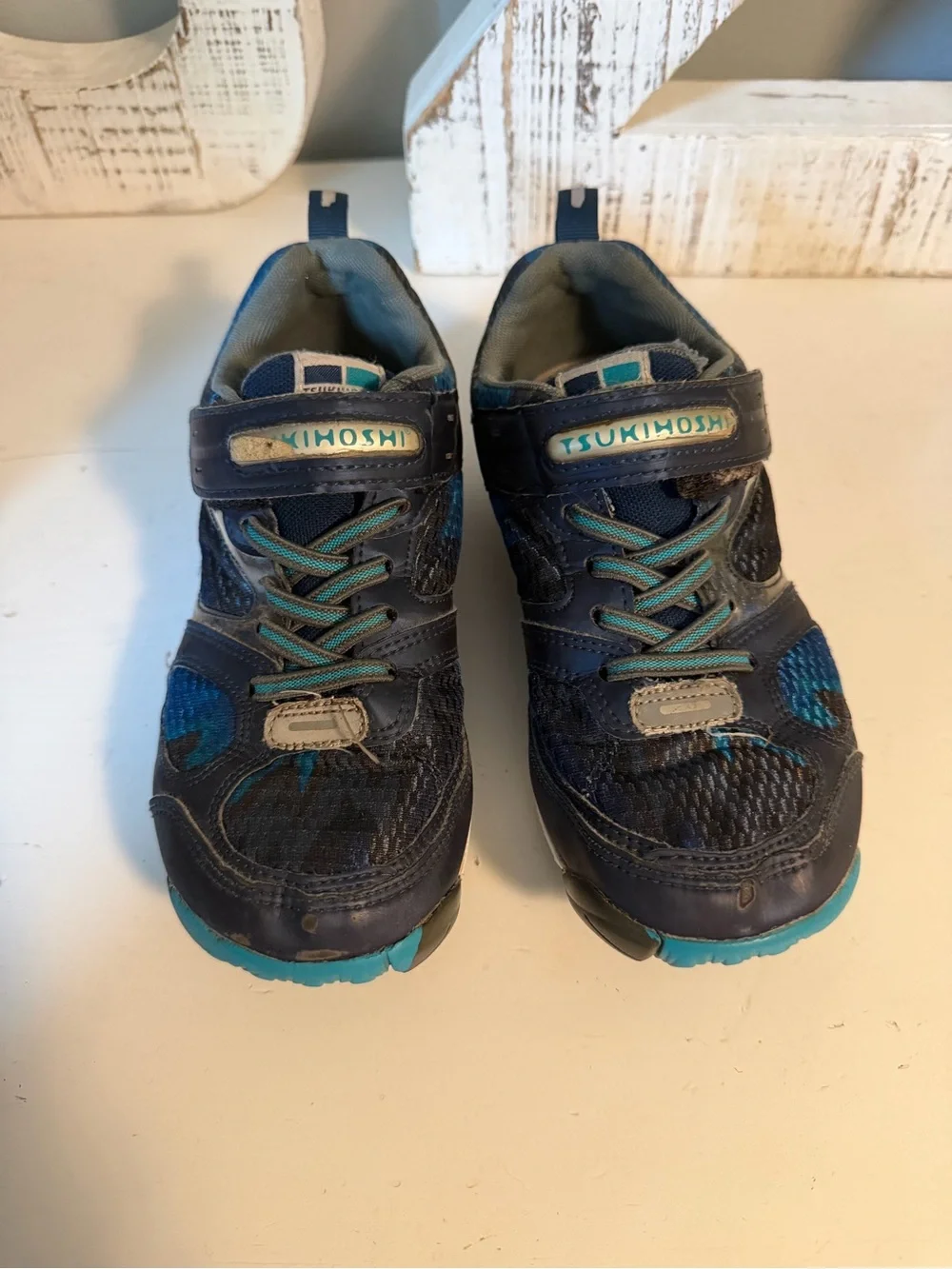 Tsukihoshi Kids Navy and Teal Athletic Sneakers
